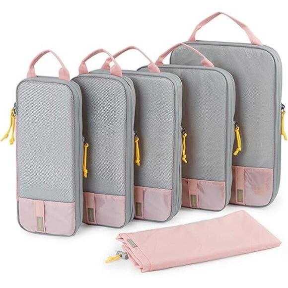 Compression Packing Cubes Set Travel Luggage Organizers Lightweight Durable - Picture 7 of 7